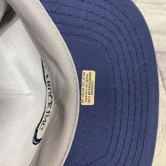 Vintage Hat Cap Snapback Gray Navy Blue Bill JKJ Trucking Rope Embroidered Logo - Picture 9 of 10